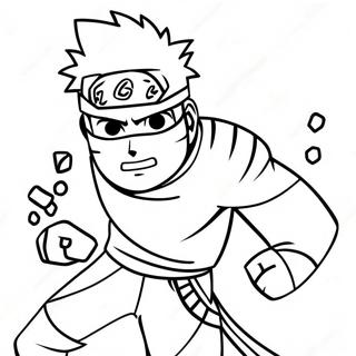 Kakashi In Battle Pose Coloring Page 1782-1427