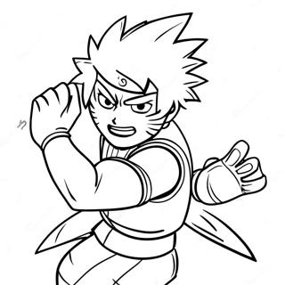 Kakashi In Battle Pose Coloring Page 1782-1428