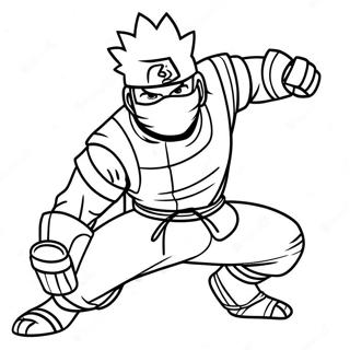 Kakashi In Battle Pose Coloring Page 1782-1470