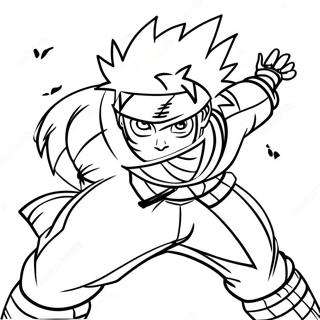 Kakashi In Battle Pose Coloring Page 1782-1471