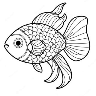 Rainbow Fish Coloring Pages