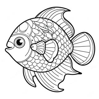 Sparkling Rainbow Fish Coloring Page 17836-14955