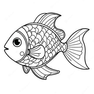 Sparkling Rainbow Fish Coloring Page 17836-14956