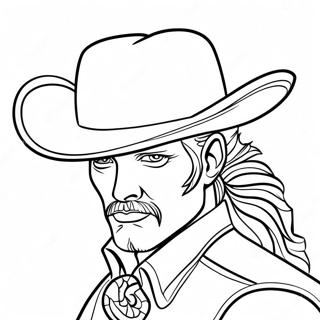 Stylish Cowboy Hat Coloring Page 17856-14970