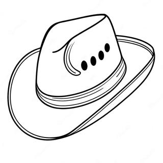 Stylish Cowboy Hat Coloring Page 17856-14971