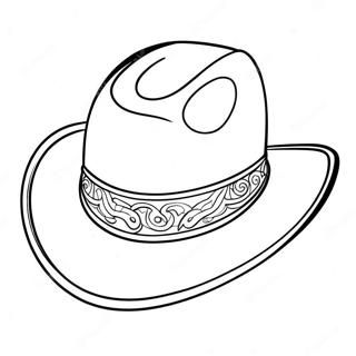 Cowboy Hat Preppy Coloring Pages