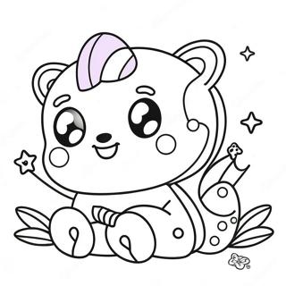 Cute Purple Rainbow Friends Coloring Page 17906-15009