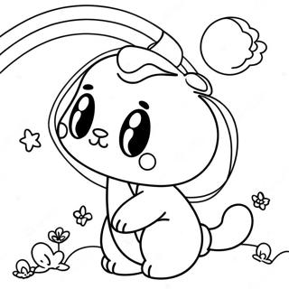 Purple Rainbow Friends Coloring Pages