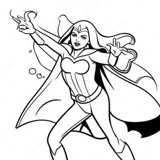 Scarlet Witch In Action Coloring Page 17916-15019