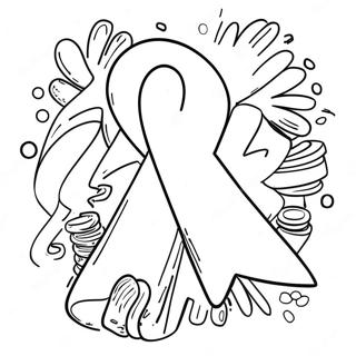 Colorful Red Ribbon Week Celebration Coloring Page 17926-15025