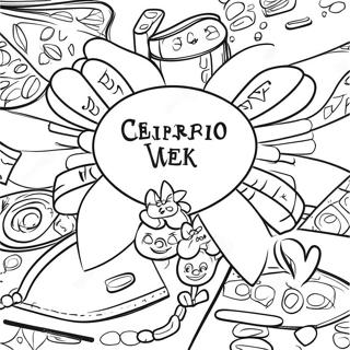 Red Ribbon Week Flyer Coloring Pages