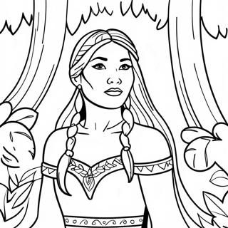 Pocahontas In The Forest Coloring Page 1792-1433