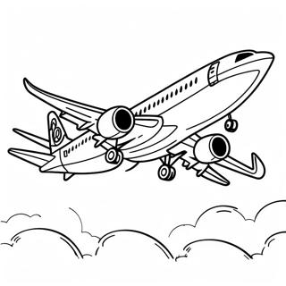 Boeing 737 In Flight Coloring Page 17936-15034