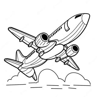 Boeing 737 In Flight Coloring Page 17936-15035