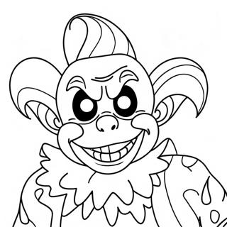 Colorful Killer Klowns In Action Coloring Page 17956-15050