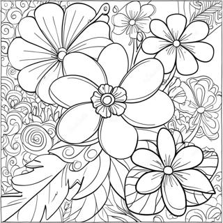 Finished Flowers Coloring Page 17975-15064