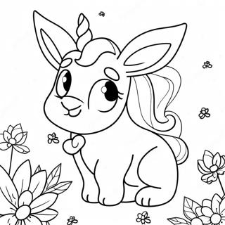 Bunny Unicorn Coloring Page 18005-15088