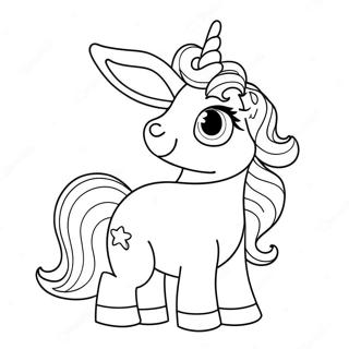 Sparkly Bunny Unicorn Coloring Page 18006-15090