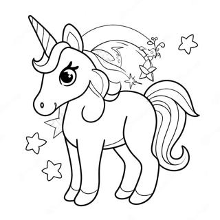 Sparkly Bunny Unicorn Coloring Page 18006-15091