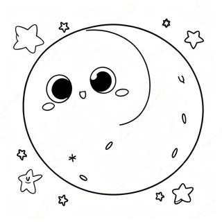 Whimsical Celestial Moon And Stars Coloring Page 18026-15106