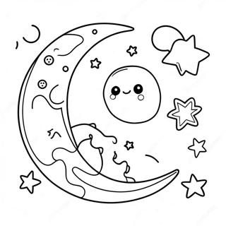 Celestial Moon For Adults Coloring Pages