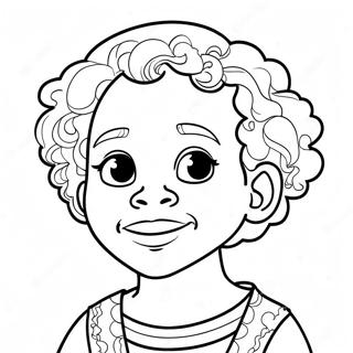 Black Boy Coloring Page 18035-15110