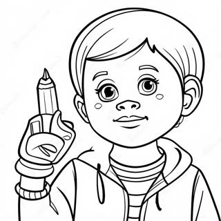 Black Boy Coloring Page 18035-15111