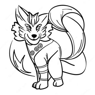 Nine Tailed Fox Naruto Coloring Page 18045-15119