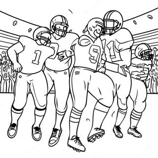 Football Players Celebrating Coloring Page 18056-15129