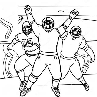 Football Players Celebrating Coloring Page 18056-15131