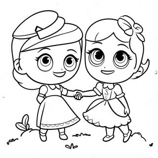 Mal And Evie Friendship Coloring Page 18066-15137