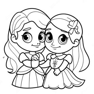 Mal And Evie Friendship Coloring Page 18066-15139