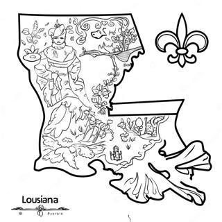 Louisiana State Map Coloring Page 18095-15158