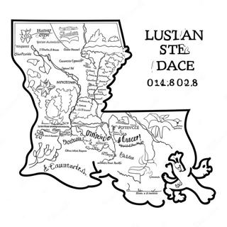 Louisiana State Map Coloring Page 18095-15160