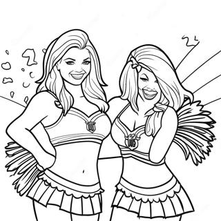 La Rams Cheerleaders Coloring Page 18106-15169