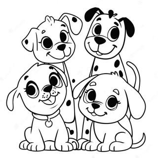 Puppy Pals From 101 Dalmatians Coloring Page 18116-15179