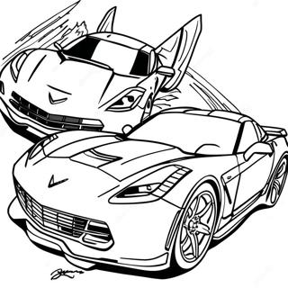 Corvette Sports Car Coloring Page 1811-1446