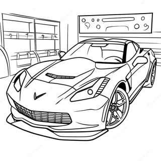 Corvette Sports Car Coloring Page 1811-1447