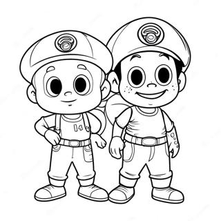 Mikey And Jj Coloring Page 18125-15182