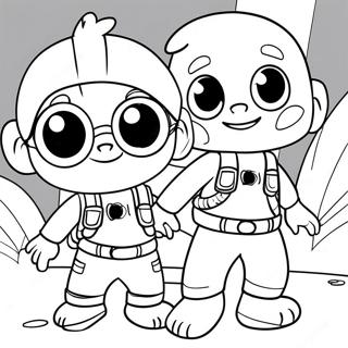 Adventurous Mikey And Jj Coloring Page 18126-15185