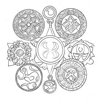 Pagan Symbols Coloring Page 18135-15190