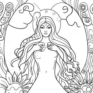 Mystical Pagan Nature Coloring Page 18136-15193