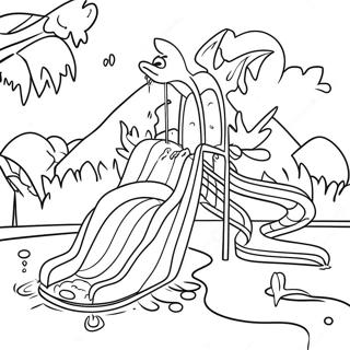 Water Park Fun Coloring Page 18145-15200