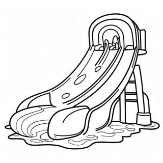 Exciting Water Slide Coloring Page 18146-15201