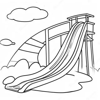 Exciting Water Slide Coloring Page 18146-15202