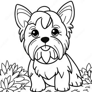 Yorkie Coloring Page 18155-15208