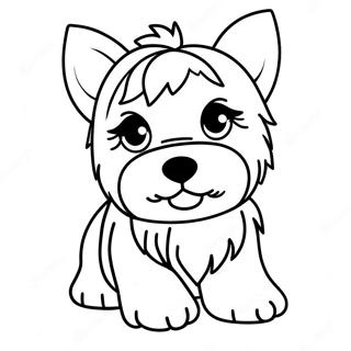 Yorkie Coloring Pages