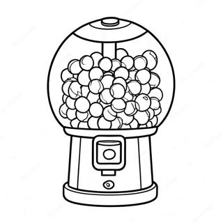 Colorful Gumball Machine Coloring Page 18166-15217