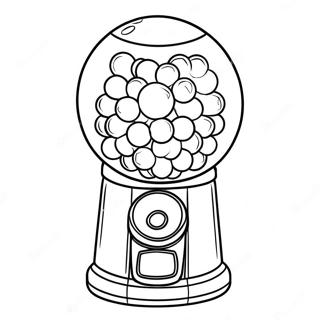 Colorful Gumball Machine Coloring Page 18166-15219