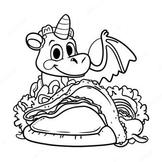 Dragons Love Tacos Coloring Page 18175-15223